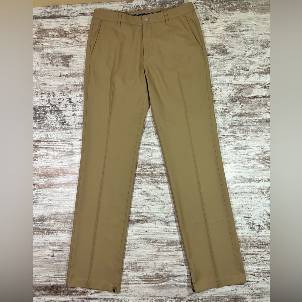 Men’s Bonobos Highland Golf Pants Tan Size 32 x 34 straight leg khaki tan EUC